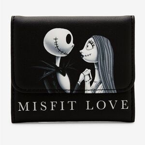Loungefly The Nightmare Before Christmas Jack & Sally Misfit Love Flap Wallet